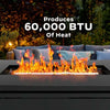 42 Inch Gas Fire Pit Table,Propane Pits for Outside with Steel Lid and Lava Rock,Firepit Table Gatherings Parties on Patio Deck