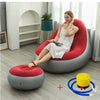 Lazy Couch Sofas Inflatable Foldable Recliner Outdoor Sofa Bed with Stirrups Comfortable Combination Flocked Velvet Sofa Chair