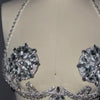 Floral Rhinestone & Tassel Bra Body Chain Set