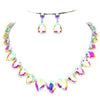 Rhinestone Drop Necklace & Earring Set