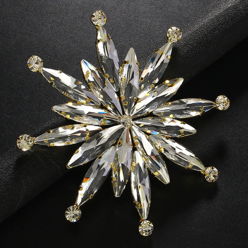 Large Luxury Rhinestone Star Brooch