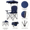 Portable Folding Beach Canopy Chair W/ Cup Holders Bag For Camping Hiking Outdoor