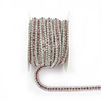 The Stardust Triple Crown – 3-Row Glass Crystal Rhinestone Cup Chain Trim