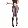Women's Oil Glossy Sheer High-Stretch Pencil Pants Satin Smooth Leggings