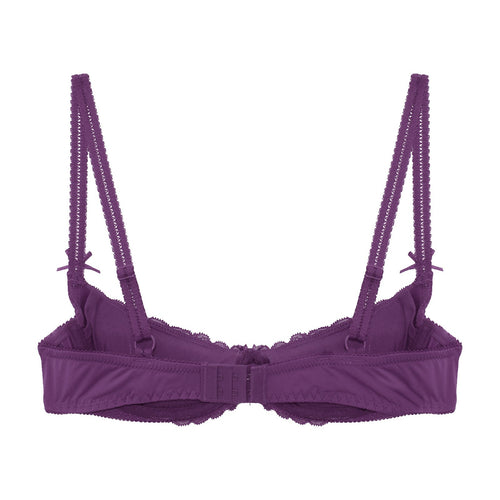 Lace Underwire Half-Cup Push-Up Bra