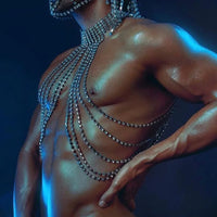 Dazzling Crystal Neck-to-Waist Chest Chain & Lumbar Body Jewelry