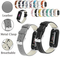 Fitbit Inspire 3 Leather Band - Stylish and Breathable Strap