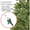 8 Ft Christmas Tree Pre-lit Artificial w 750 Warm White Light, Easy Assembly Included Metal Foldable Stand New (Warm Light)