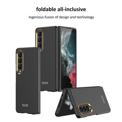 Luxury Case For Samsung GalaxyZ Fold 4 Cover Solid Color Fold4 Hard PC Case For Samsung Z Fold 4 Shock-proof Case