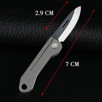 Titanium Alloy TC4 Mini Folding Knife EDC Portable Keychain Pendant Knife Express Unpacking Pocket Knife Gift EDC Tool