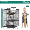 Cat Cage Indoor Catio DIY Cat Enclosures Metal Cat Playpen  Kennels Pet Crate with Extra Large Hammock