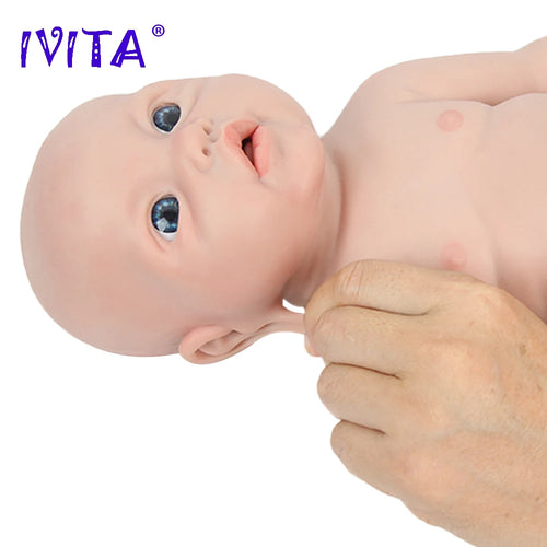 IVITA WB1526 43cm 2692g 100% Full Body Silicone Reborn Baby Doll  Realistic Boy Dolls Unpainted DIY Blank Baby Toys for Children