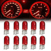 10pcs Car T10 Halogen Bulbs - 3W 194 158 Wedges 12V White Auto Lamp Set