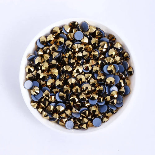 SS3-SS30 Yellow Series Non-Hotfix Glass Flat Back Rhinestones