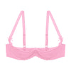 Lace Underwire Half-Cup Push-Up Bra