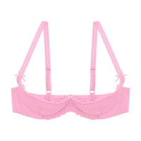 Lace Underwire Half-Cup Push-Up Bra