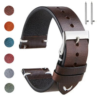 Motorola Moto Watch Oil-Waxed Leather Band, Quick Release