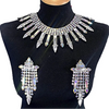 Rhinestone Necklace & Earring Set