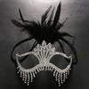 Carnival Feather Masquerade Jewelry Mask