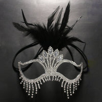 Carnival Feather Masquerade Jewelry Mask