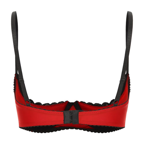 Lace Underwire Half-Cup Balconette Bra