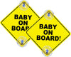 2PCS Baby On Board Signs with Suction Cups, 5