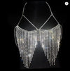 Dazzling Crystal Tassel Body Chain & Skirt Set