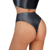 High-Waist Oil Glossy Sheer G-String Thong Satin Smooth Seamless Briefs