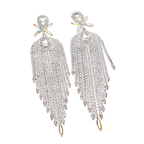 Rhinestone Sunburst Headpiece & Earring Set