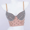 Rhinestone Beaded Bustier Corset Crop Top High Fashion Evening Party Bralette
