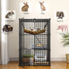 Cat Cage Indoor Catio DIY Cat Enclosures Metal Cat Playpen  Kennels Pet Crate with Extra Large Hammock