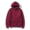 Solid Color Plus Size Hoodie Mens Smooth Sports Pullover Sweatshirt