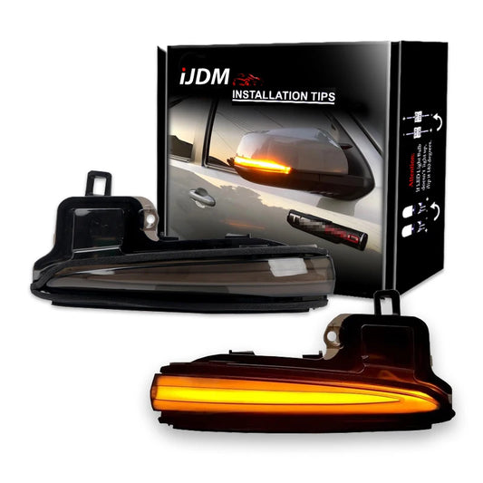 2pc Dynamic Sequential Blink/Flow LED Side Mirror Turn Signal Light Assembly For 2016-2023 Toyota Tacoma,2019-up RAV4 Highlander