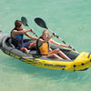 68307EP Explorer K2 Inflatable Kayak Set: Includes Deluxe 86in Aluminum Oars and High-Output Pump – SuperStrong PVC – Adjustable