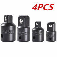12pcs Impact Socket Adapter And Reducer Set Extension Set Socket Drill Adapter Turns Power Drill Into High Speed Nut Driver, 1/4