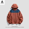 Summer Hooded Jacket Teenager Harajuku Stitching Lightweight Sun protection clothing Camping Couple Waterproof Skin Windbreaker