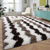 Soft Shaggy Rugs Plush Area Rugs for Living Room Bedroom Fluffy Carpets Home Decor,5x8ft,Stripe Brown