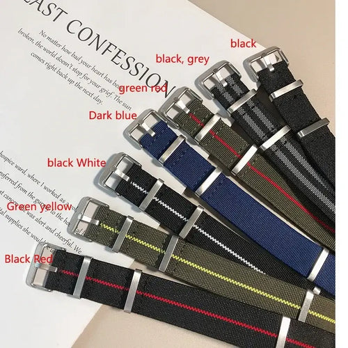 Amazfit Bands Nylon Military Parachute Style Watch Strap Blue Red