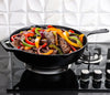 30cm Cast Iron Pre-Seasoned Skillet With Silicone Hot Handle Holder Frying Pan 12