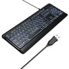 104 Keys Wired Keyboard USB Interface Large Print Multimedia Backlit Elderly Keyboard LED Mechanical Keyboard