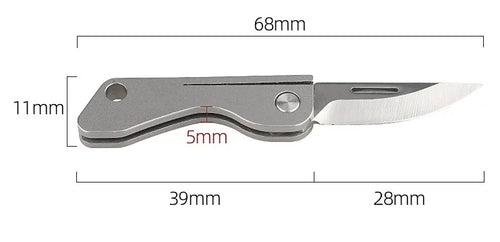 Titanium Alloy TC4 Mini Folding Knife EDC Portable Keychain Pendant Knife Express Unpacking Pocket Knife Gift EDC Tool