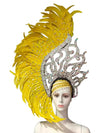 The Stardust Samba Radiance – Elegant Feathered Stage & Carnival Headdress