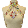 Glass Rhinestone Crystal Choker Body Jewelry