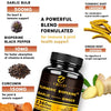 4-in-1 Supplement with Turmeric, Garlic, Ginger Root and Black Pepper - for Joint, Digestive and Immune Support