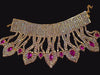 Rhinestone Glass Pendant Necklace & Earring Set