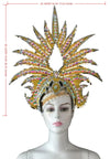 The Stardust Majestic Feather Crown – Carnival & Cabaret Stage Headdress