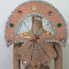 Sequined Butterfly-Style Costume Backpiece with Draped Chain