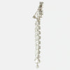 Geometric Crystal Tassel Clip-On Earrings – No-Piercing Statement Dangle Earrings for Brides, Weddings & Gala Events