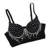 Rhinestone Fringe Embellished Showgirl Bra