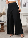Women High Waisted Palazzo Pants Elegant Floral Print Wide Leg Trousers for Summer Beach Vacation Party Evening Wear